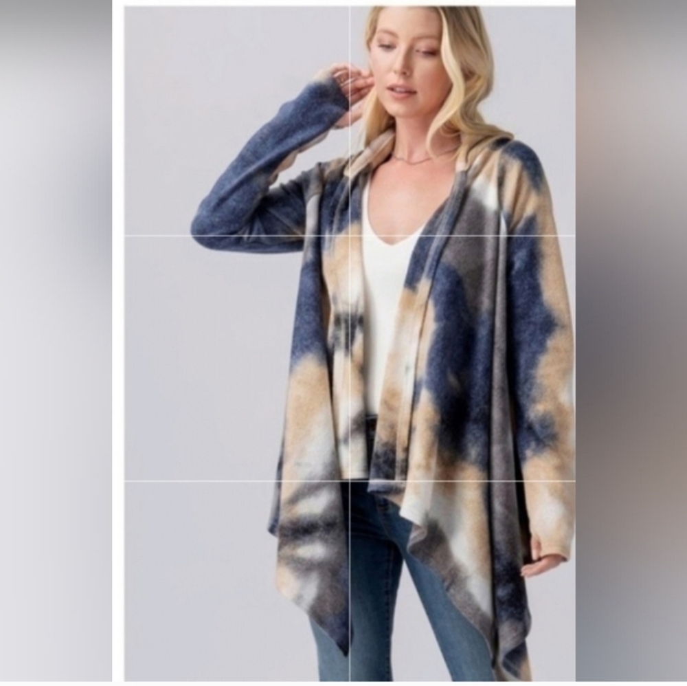 En Creme Tie Dye Cardigan